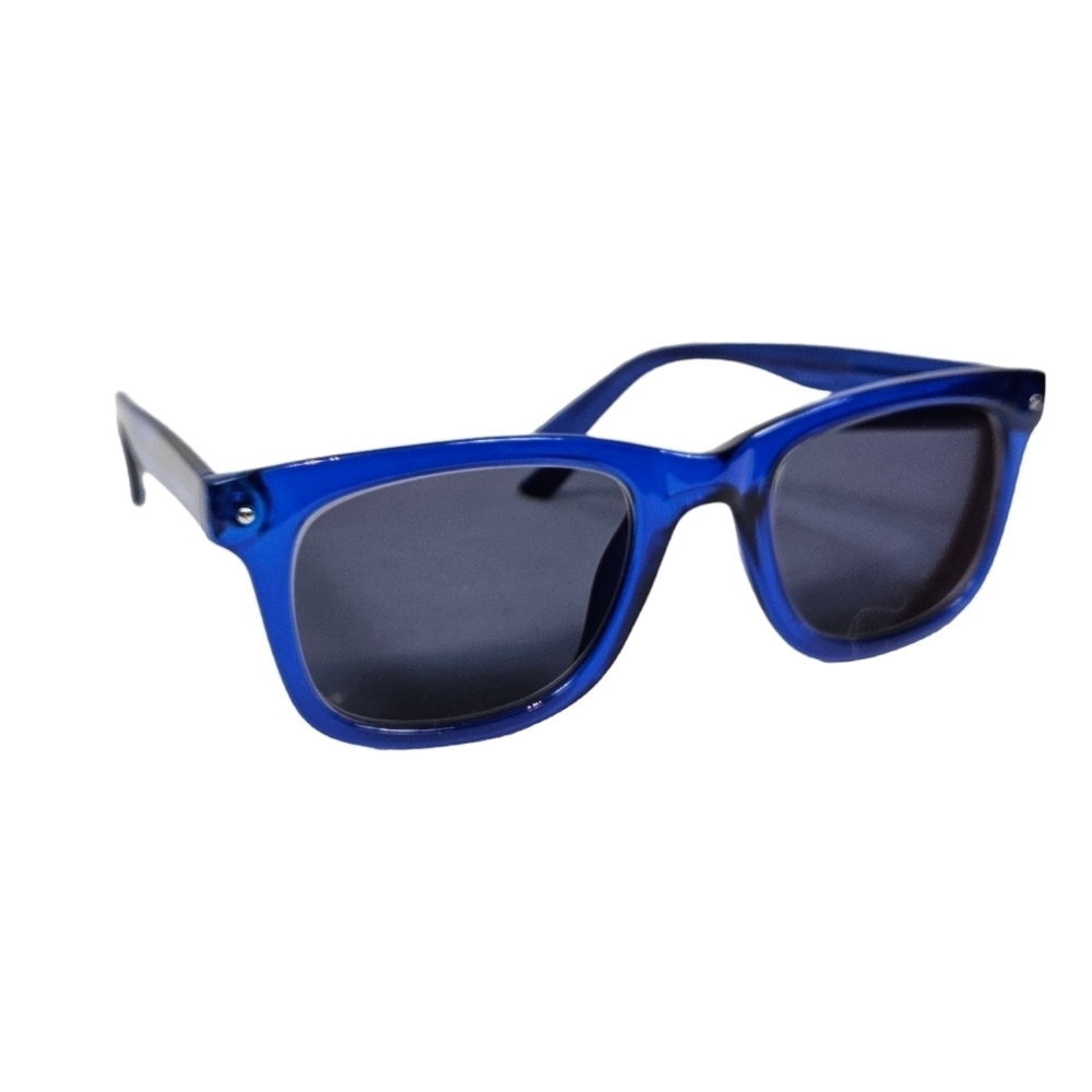 Unbranded Translucent Blue Plastic Frame Horn Rimmed Prescription Eye Glass Kids